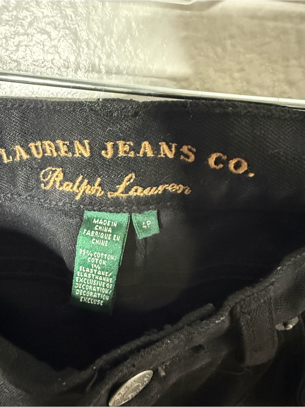 Vintage Ralph Lauren Jeans Co Black Beaded Concho Bootcut Jeans 4P Western Y2K - Picture 7 of 12